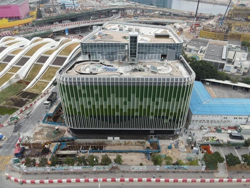 An aerial view of the Additional District Cooling System at the Kai Tak Development. It uses chilled water as a cooling medium, and will come into full operation this year. 